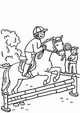 Pferde Ausmalbilder Pferd Springen Springreiten Malvorlage Malvorlagen Ausmalen Kostenlose Drucken Familie Kinder Hindernis Bach sketch template