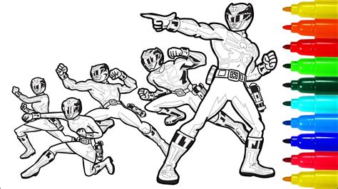 power rangers megaforce coloring pages colouring pages  kids