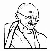 Gandhi Mahatma Jayanti Personaggi Famosi sketch template