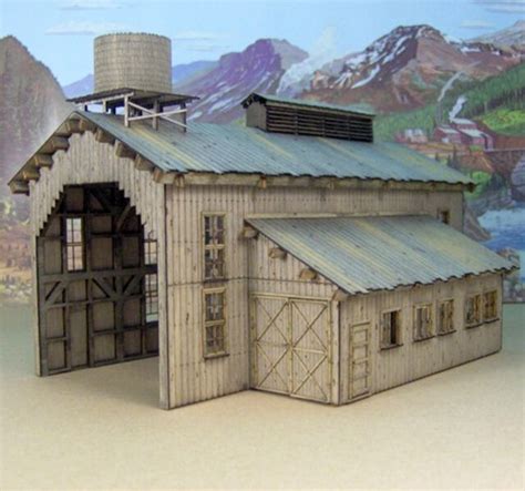 Single Stall Enginehouse W O Doors Ho Hon3 Model Railroad Structure Kit