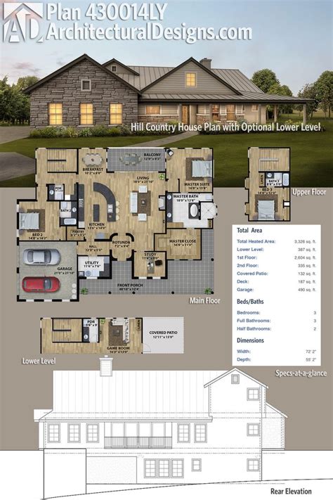 hill country house plans images  pinterest country home plans country homes