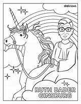 Rbg Ginsburg Ruth Bader Feminist Huffpost Notorious sketch template