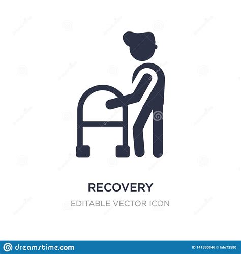 recovery icon  white background simple element illustration  people concept stock vector