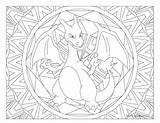 Charizard Coloring Pokemon Adult Windingpathsart sketch template
