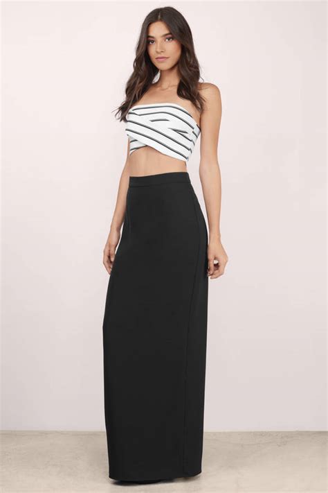 trendy black skirt high waisted skirt maxi skirt black skirt  tobi