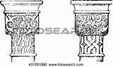 Alhambra Clipart Clipground Engraving Granada Capitals Vintage sketch template