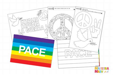 disegni  simboli della pace maestra mary