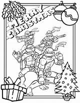 Coloring Christmas Turtles Ninja Pages Border Printable Turtle Print Color Popular sketch template