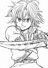 Taizai Nanatsu Meliodas Ban sketch template