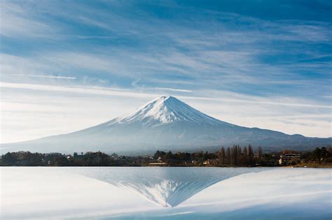 browse  hd images  large snow capped mountain reflected   lake