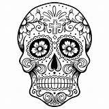 Caveira Mexicana Skull Colorir Caveiras Mexicanas Pb002 Imprimir  Imagenspng Estilizada Transmite Maioria Cristã Mórbida Bastante Decorada Outras Colorida Principalmente sketch template