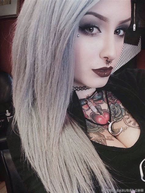pin on goth and tattooed girls