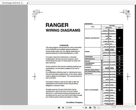 ford ranger   electrical wiring diagrams