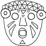 Mascaras Aztecas Azteca Inca sketch template