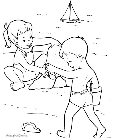 summer beach coloring pages coloring home