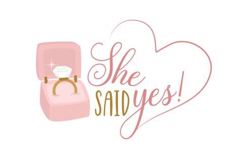 She Said Yes Svg Cut File By Creative Fabrica Crafts · Creative Fabrica