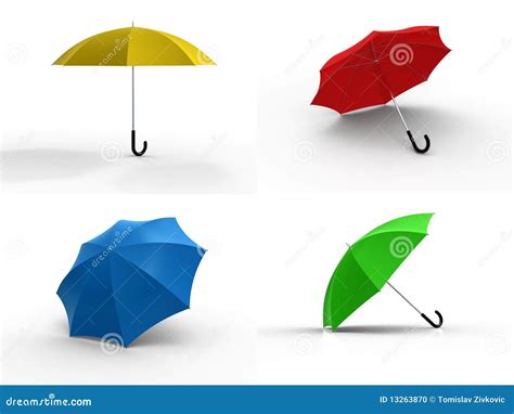 color umbrellas stock photo image