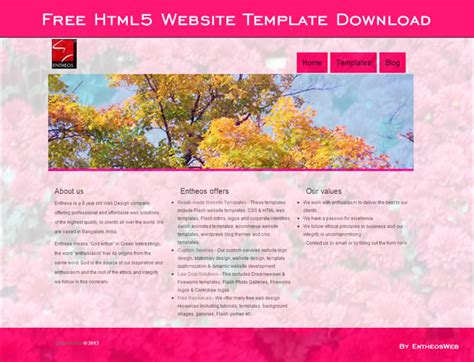 html website template  entheosweb