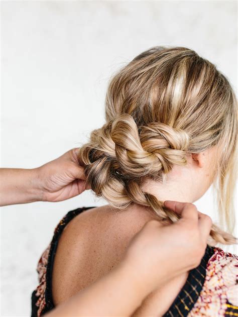 Holiday Hair Tutorial Easy Triple Braided Updo The Effortless Chic