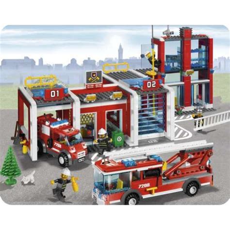 Lego City Fire Station 7208 Toys Zavvi