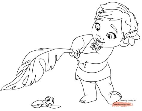 baby moana coloring pages printable thiva hellas