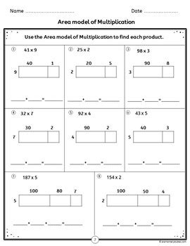 multi digit multiplication worksheets  elementarystudies tpt