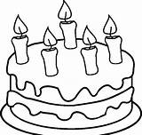 Coloring Candle Birthday Getcolorings sketch template
