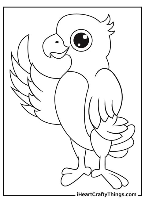 cute parrot coloring pages