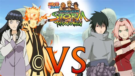 naruto kurama lv2 e hinata vs sasuke e sakura naruto storm revolution gameplay lets play