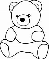 Bear Teddy sketch template