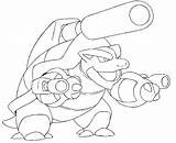 Blastoise Coloring Pokemon Pages Mega Getcolorings Color sketch template