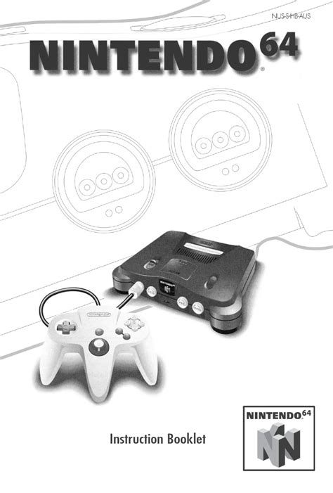 Nintendo 64 Instruction Booklet Pdf Download Manualslib