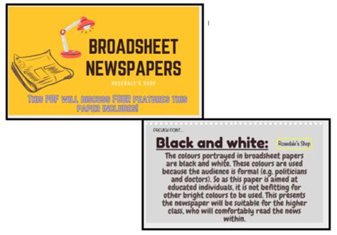 features   broadsheet newspaper english language mini lesson aqa