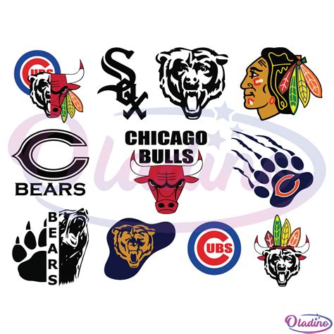 chicago sports bundle logo teams svg chicago sports clipart svg