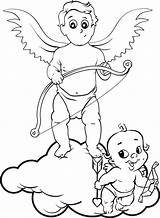 Coloring Cupid Bows Baby Pages Kids Beautiful Top sketch template