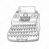 Typewriter Drawing Background Getdrawings sketch template