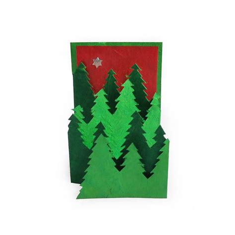 Christmas Tree Card From Natural Lokta Paper Christmas Tree Cards