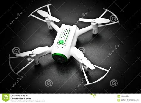 small quadrocopter drone robot studio work white stock photo image  construction copter