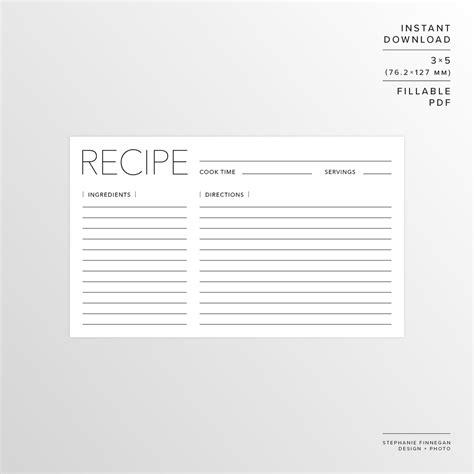 recipe card printable recipe printable card recipe printable recipe