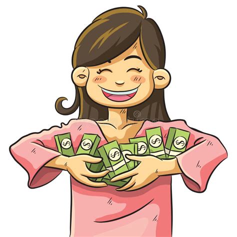 Girl Money Stock Illustrations 24 210 Girl Money Stock Illustrations