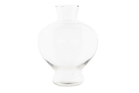 Creative Co Op Footed Small Clear Glass Vase