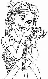 Rapunzel Princesa Princesas Colorindo sketch template