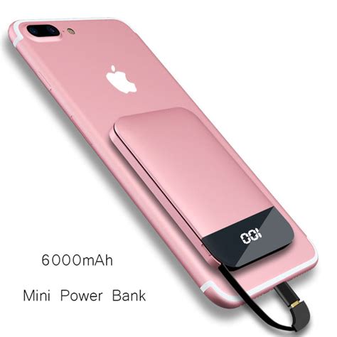 mah    mini power bank  concealable cable adapters