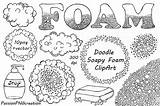 Foam Clipart Designlooter Soapy Doodle Illustrations sketch template