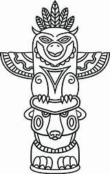 Totem Tiki sketch template