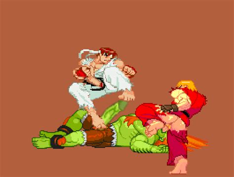 Rule 34 Animated Blanka Color Gay Human Ken Masters Male Male Only