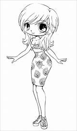 Chibi Pages Coloring Beautiful Coloringbay Anime sketch template