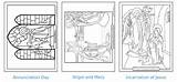 Coloring Pages Rosary Mysteries Beautiful Annunciation Joyful Each Saintanneshelper sketch template