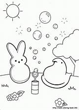 Peeps Marshmallow Colorir Desenhos Bolhas Coloriage Soprando Bunny Coloriages Tegninger Bubbles Fargelegge Infantis Blowing Fargelegging Kleurplaten Kolorowanki Wielkanocne Wydruku Coloriez sketch template