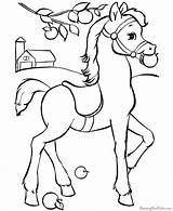 Horse Coloring Pages Kids Print Color sketch template